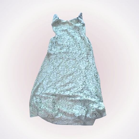 Free People Sheer Mint Green Floral Lace Mini Dress | Sz M - Picture 1 of 6